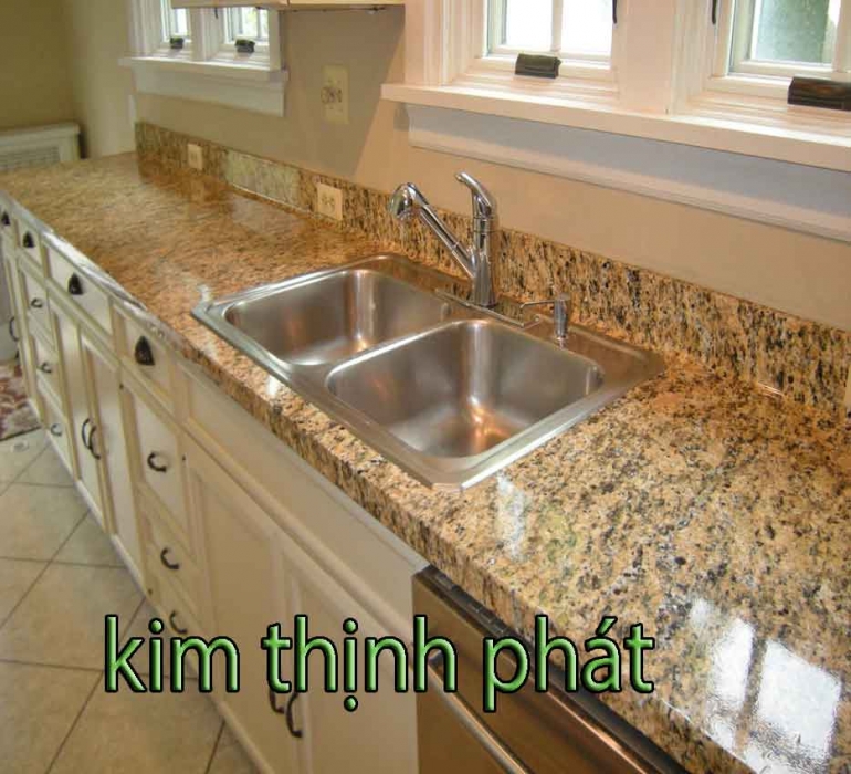 Thi công đá hoa cương bếp granite